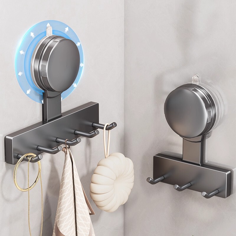 Suction Cup Hook, Traceless, Punch-Free, Strong Load-Bearing Bathroom, Toilet, Kitchen, Wall-Mounted Clothes Hook Behind the Door