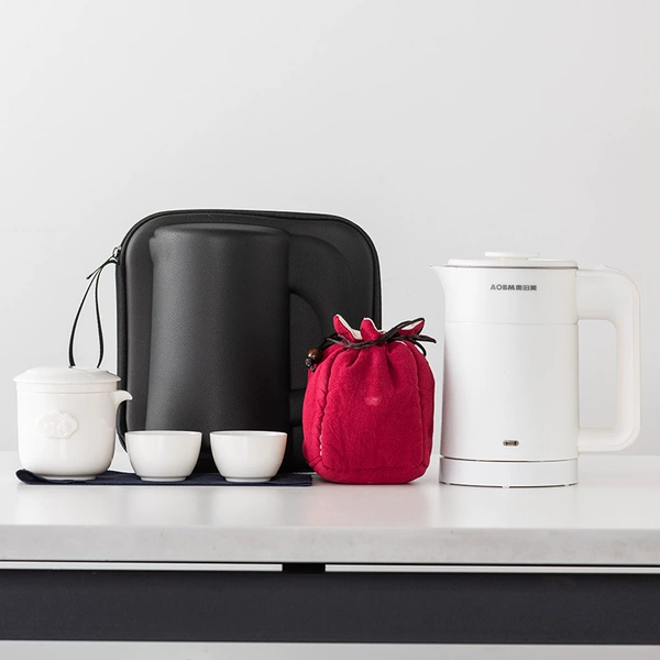 Aopome 0.6L white kettle + Xiangyun tea set