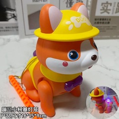 中秋节灯笼手提电动蹦跶柯基小狗仿真小动物狗狗儿童灯笼玩具花灯