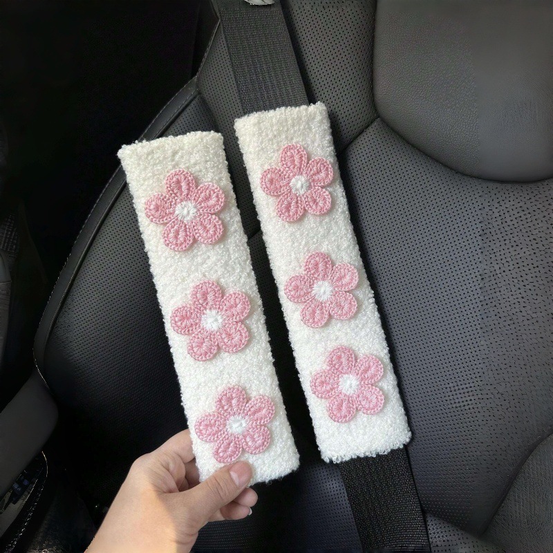Car Seat Belt Shoulder Cover, Cute Car Seat Belt Anti-Strangle Protection Cover, Universal Style