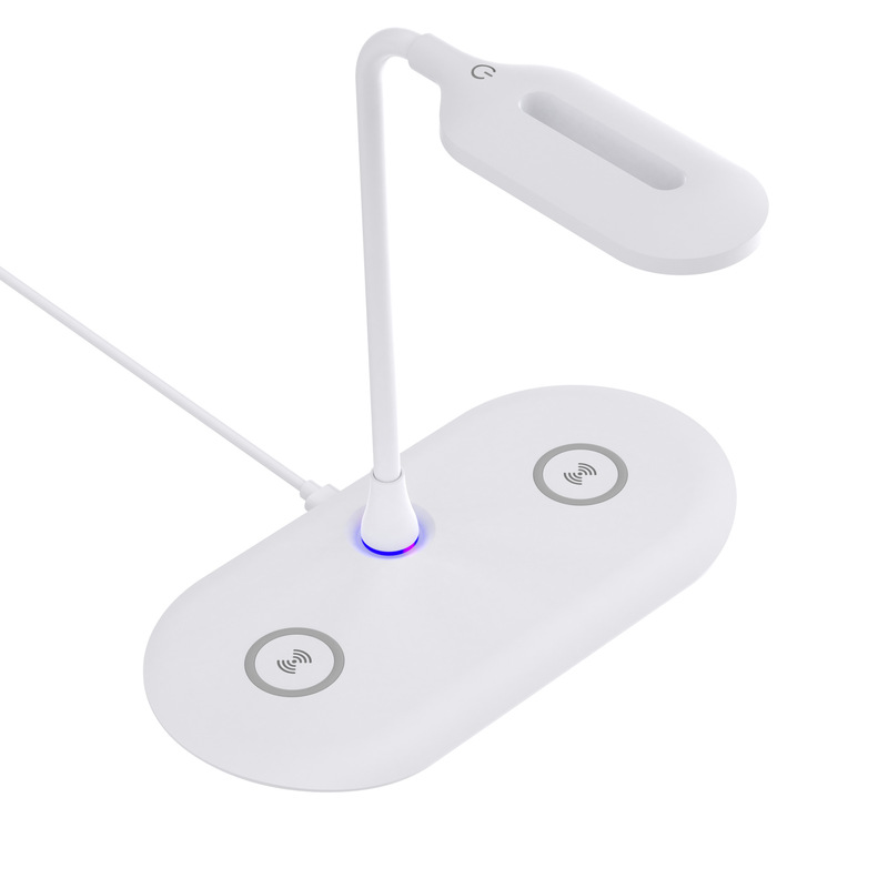 Two-in-one mobile phone TWS headset wireless charging table lamp LED wireless charger dual charger 5W and 10W15W20W