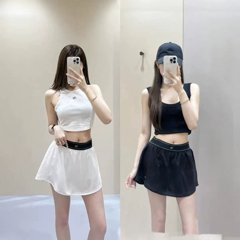 Batch a Brand Letter 26 Summer Sports Vest Quick-Dry Skirt Pants Women's Faux Two-Piece Anti-Exposure Yoga Sports Fitness Short Skirt Batch a Brand Letter 26 Summer Sports Vest Quick-Dry Skirt Pants Women's Faux Two-Piece Anti-Exposure Yoga Sports Fitness Short Skirt