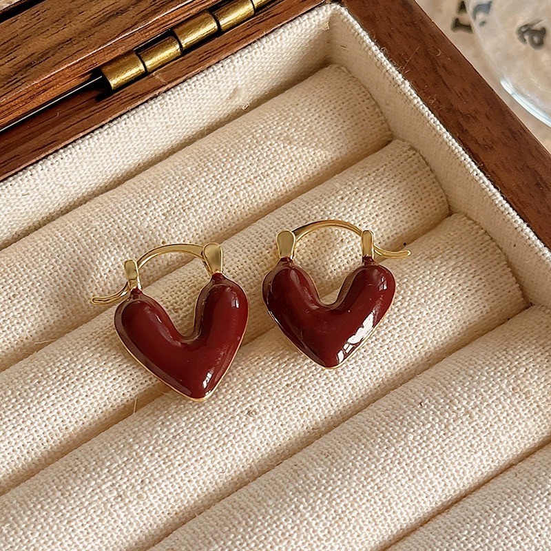 sku2_酒红色爱心耳扣