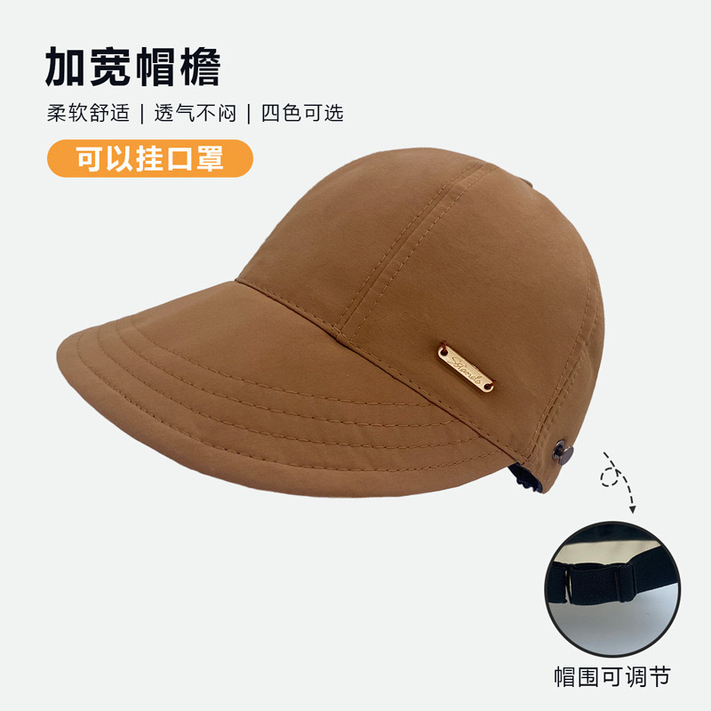 Versión mejorada del nuevo sombrero de visera de secado rápido para mujer, sombrero para el sol de protección solar fino de todo fósforo para mujer, sombrero de pescador de moda al aire libre para hombre
