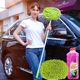 [Green chenille] retractable car brush car wash liquid brush