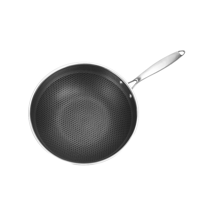 Stainless Steel 316 Thickened Multi-layer Household Non-stick Frying Pan for Induction Cooker and Gas Stove, Universal Pan