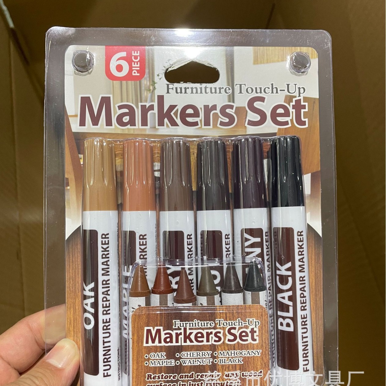 6 bolígrafos + 6 juegos de Crayon