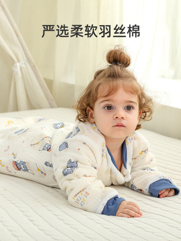 婴儿睡袋春秋冬款恒温新生宝宝一体式防踢被四季通用防惊跳睡袋|undefined