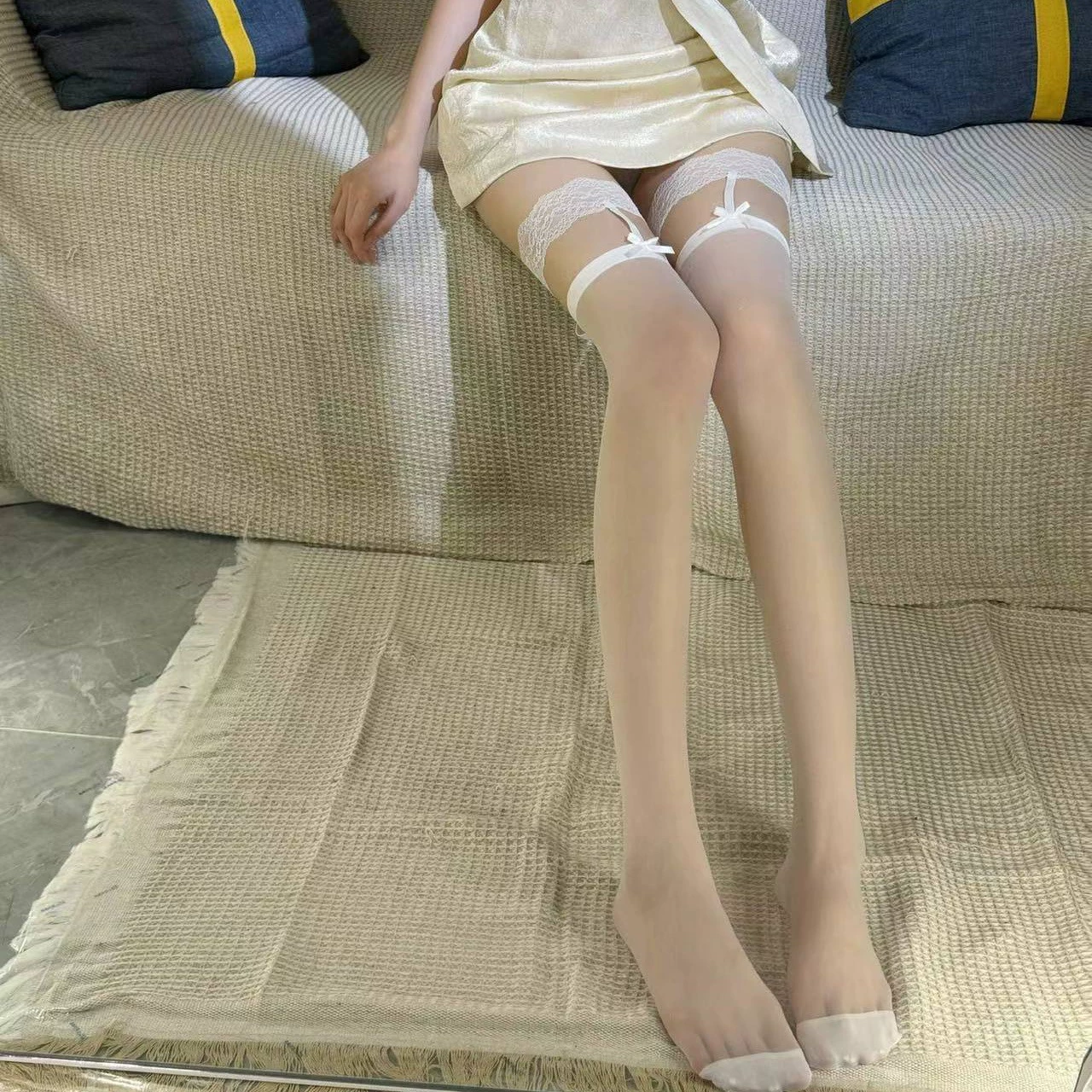 Крайне тонкие сексуальные колготки с трехмерным эффектом и бантом, 3D