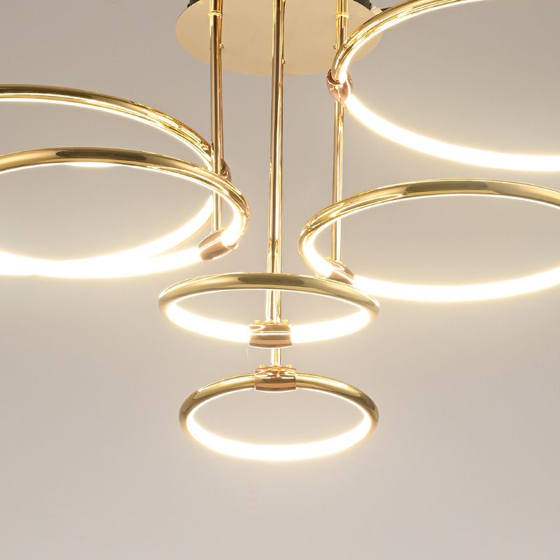 Luz posmoderna moda de lujo sala de estar comedor araña diseñador elegante personalidad creativa bar dormitorio lámparas redondas