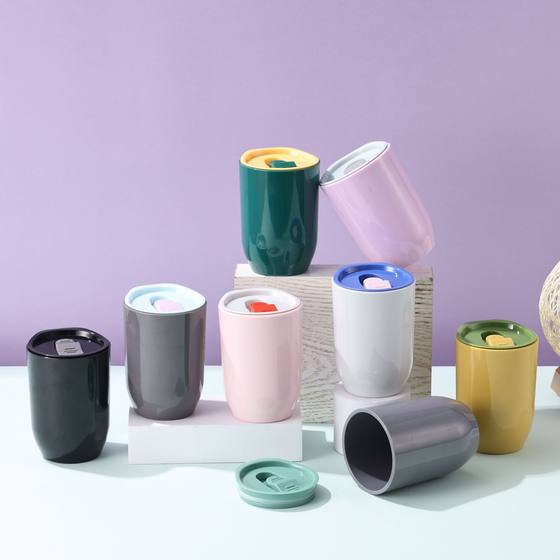 Cross-border High-value Internet-famous Plastic Water Cup 12oz Eggshell Mini Water Cup Simple Household Small Coffee Cup