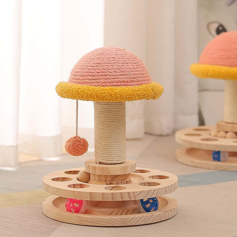 Cat Toy Cat Scratch Board Solid Wood Turntable Claw Grinding Device Cat Scratch Column Wear-resistant Cat Cute Pet Solid Wood Supplies Sisal Cat Toy Cat Scratch Board Solid Wood Turntable Claw Grinding Device Cat Scratch Column Wear-resistant Cat Cute Pet Solid Wood Supplies Sisal