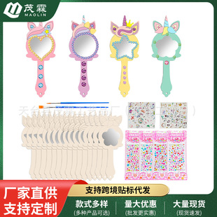 �羳��ͯ�ֹ�DIYľ�|�հ׹����R�L����ͨ�ʹ��ֳ��R����ɫ���b
