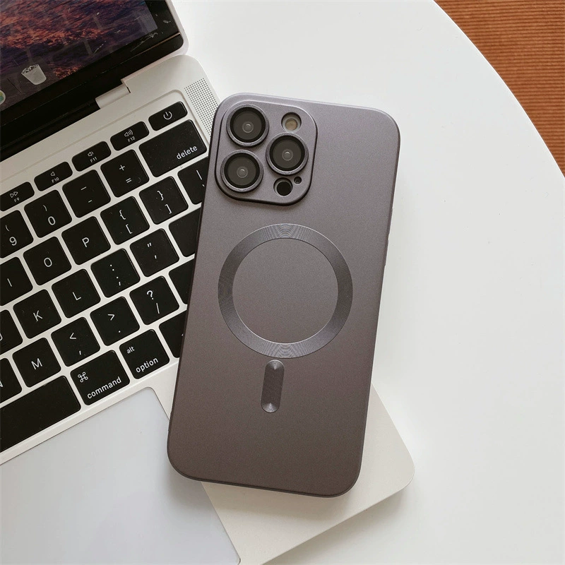 Чехол для телефона (совместимый с Apple) серия iPhone 16 — металлическая рамка для линз, вариант магнита N52