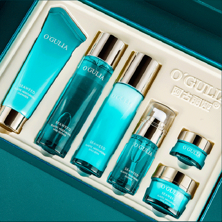 阿古丽娅海藻精粹弹嫩六件套孕妇可用保湿滋润焕亮护肤品套装批发|ru