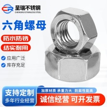 304/316不锈钢六角螺母 GB6170/DIN934六角锁紧螺母螺丝