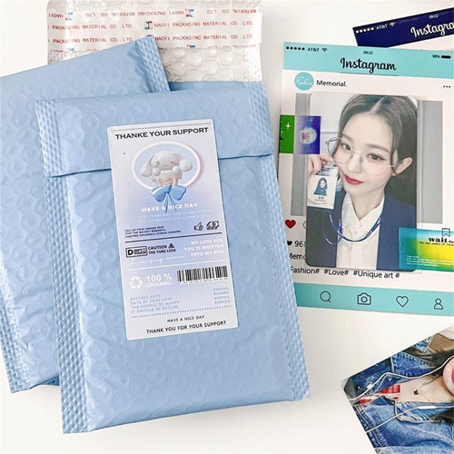New product co-extruded film bubble bag cute pink express packing gift storage waterproof shockproof envelope bubble bag
