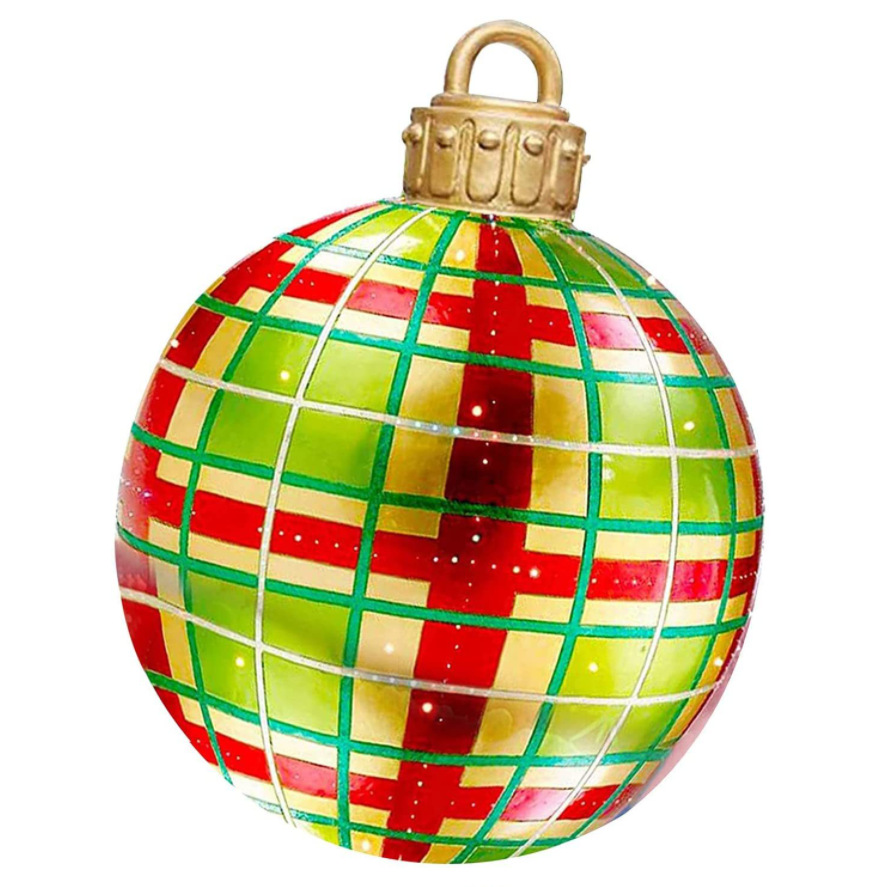 Navidad decoración globo 60cm diversión al aire libre vacaciones atmósfera impresión PVC inflable BOLA DE Navidad artesanía adornos