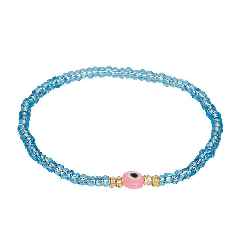 Devil'S Eye Pattern Fashion Devil's Eye Mixed Materials Beaded Women's Bracelets 1 Piece