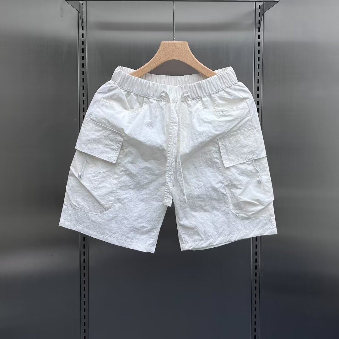 Ultra-Lightweight Men's Quick-Dry Cargo Shorts - Breathable Casual Athletic Shorts With Multiple Pockets For Summer, Beach, And Outdoor Activities_viptrois.com