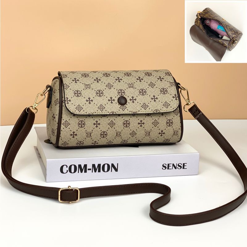 Guangzhou Hengli new ladies small bag cylinder Boston shoulder diagonal bag leisure pillow bag a generation of hair