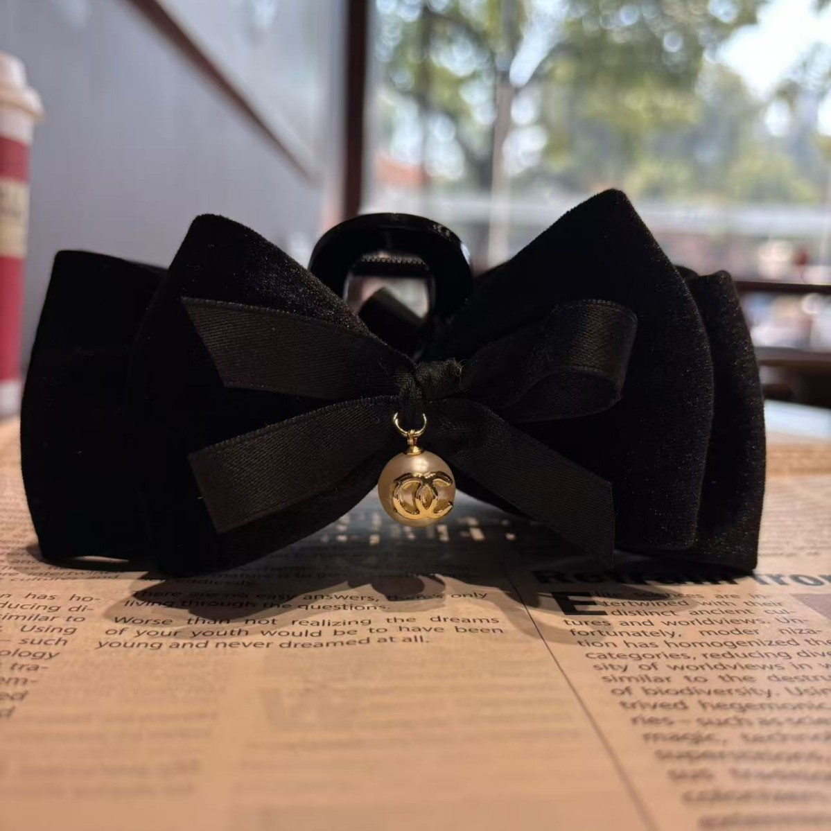 High-End Classic Velvet Claw Clip Fashion Temperament Bow Pearl Pendant Hairpin Ponytail Clip Wholesale Dropshipping