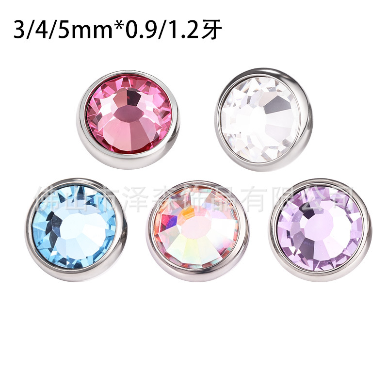 Labret piercing jewelry detail image