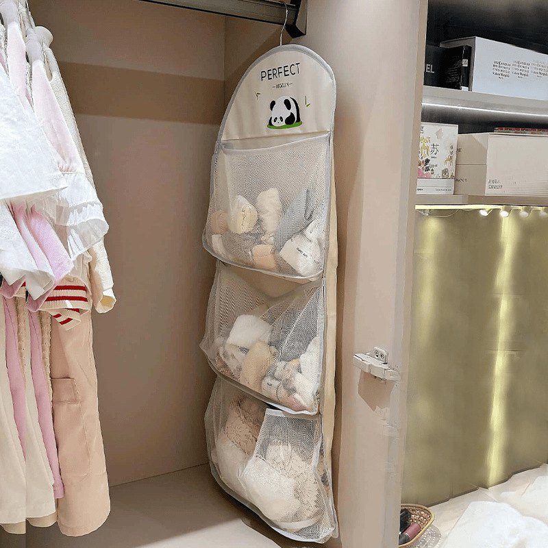 袜子收纳神器宿舍衣柜内衣内裤挂袋悬挂式网兜床头床边整理置物袋|undefined
