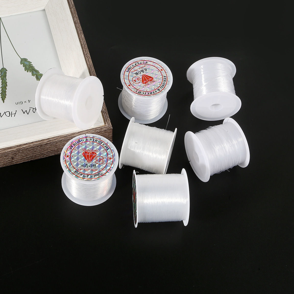 透明鱼线串珠无弹力超细水晶线编织手工穿珠缠绕编戒指的鱼丝线