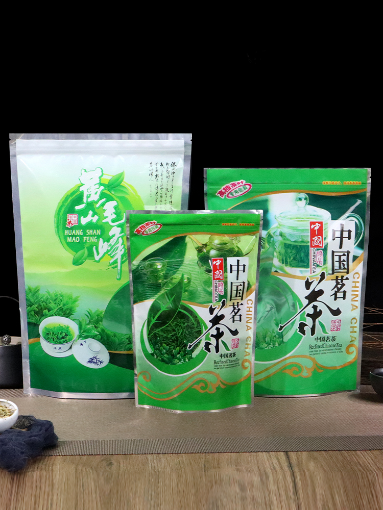 Bolsa de embalaje de té, té hecho a mano, té famoso chino, té Huangshan Maofeng, té de hoja grande, bolsa de té silvestre universal, auto-sellar