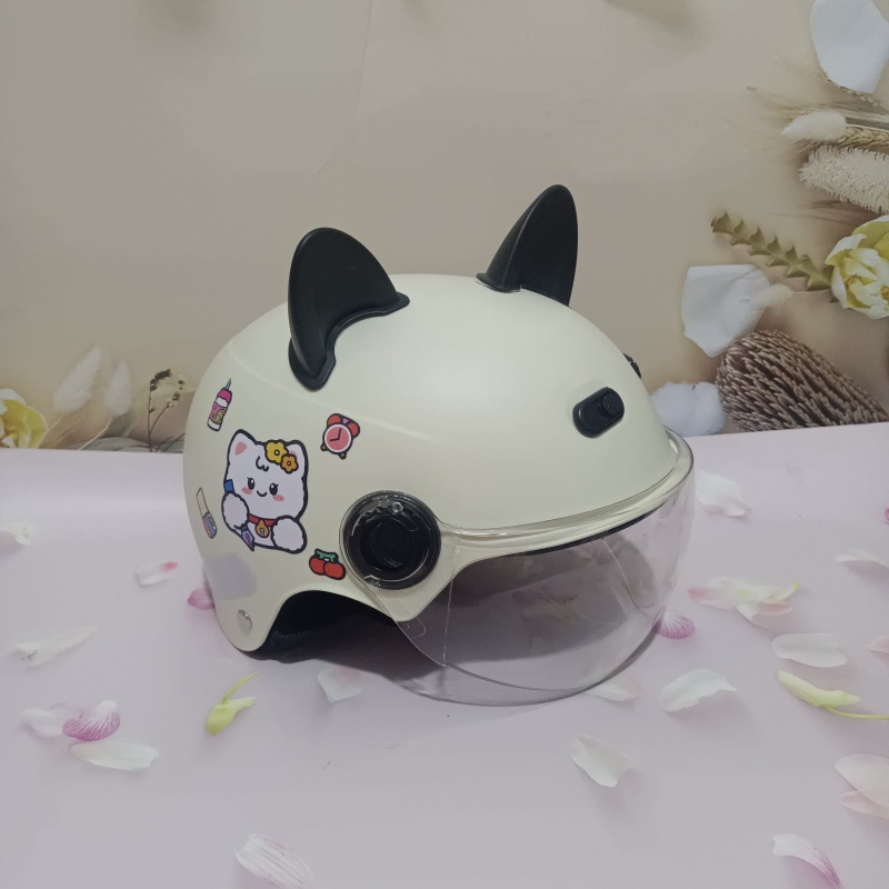 글쓰기 고양이 [오프화이트 HD 쇼트] 검은 고양이 귀
