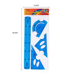 クロスボーダー直供30CM4点セットカラー軟尺4点セットセット30cm直尺2三角板測定器