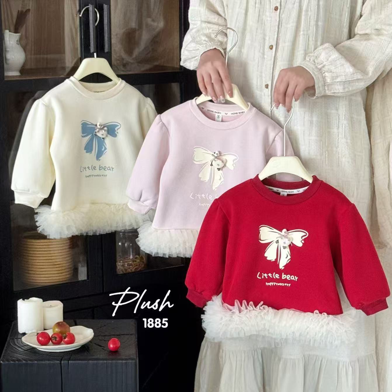 女童加厚卫衣2025冬装新款女宝宝加绒甜美卫衣中小童女孩子上衣潮