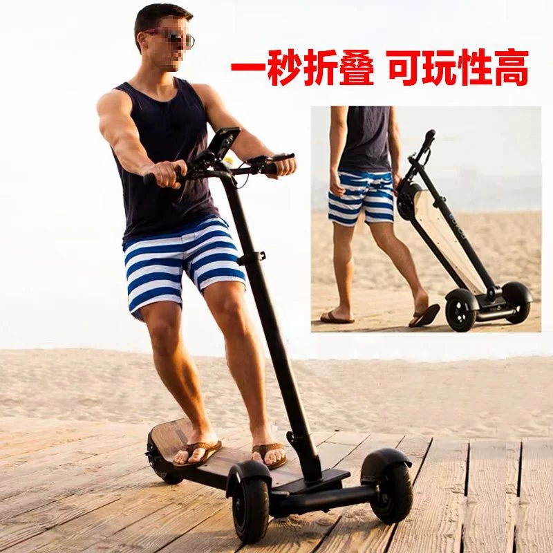 Инвертированный трехколесный электрический самокат Thinking Wing, складной портативный рабочий самокат для взрослых, самокат для родителей и детей, самокат с литиевой батареей