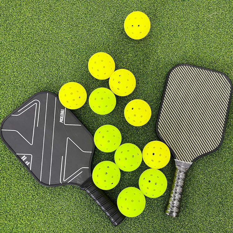 New 48-hole pickleball ball, frosted, rotomolded in one piece, 74mm PE perforated ball, high elasticity and durable