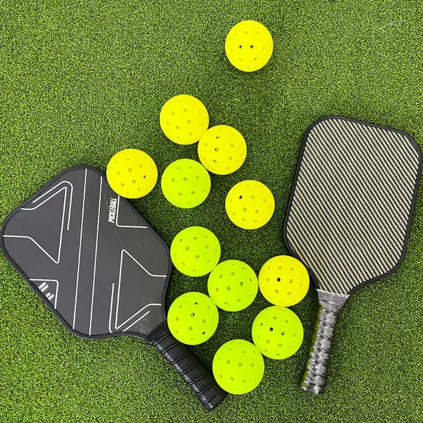 New 48-hole pickleball ball, frosted, rotomolded in one piece, 74mm PE perforated ball, high elasticity and durable