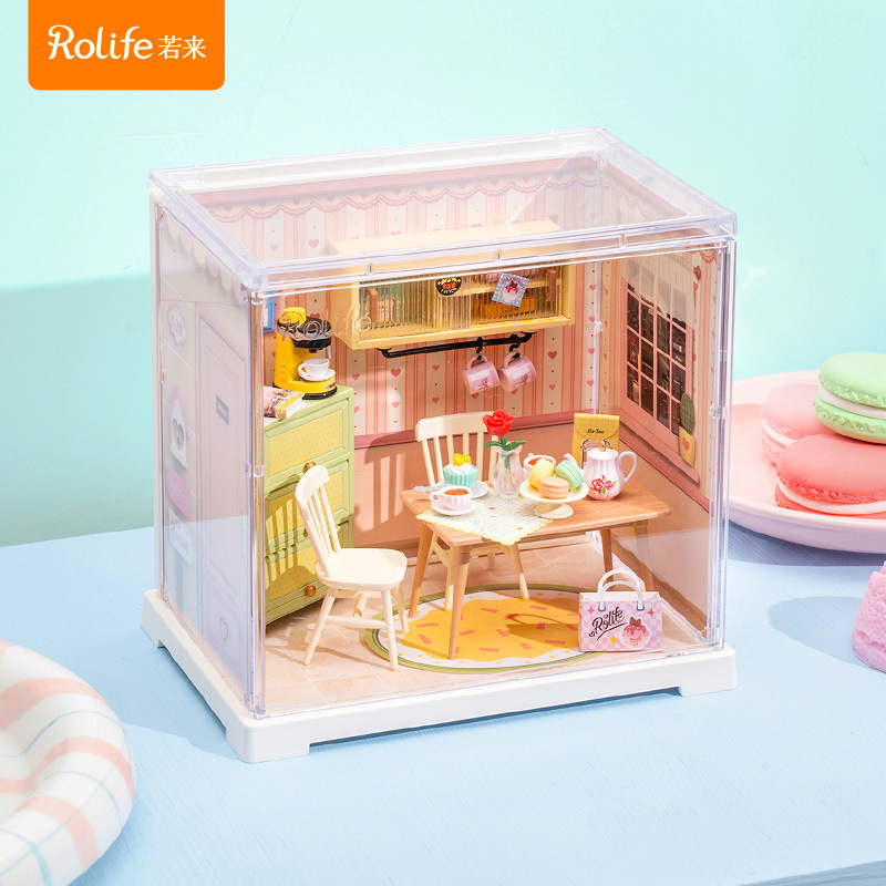 Rolife Rulai Mini Super World Educational Toys diy Assembled Building Blocks Model 3D Stereo Toy Cabin