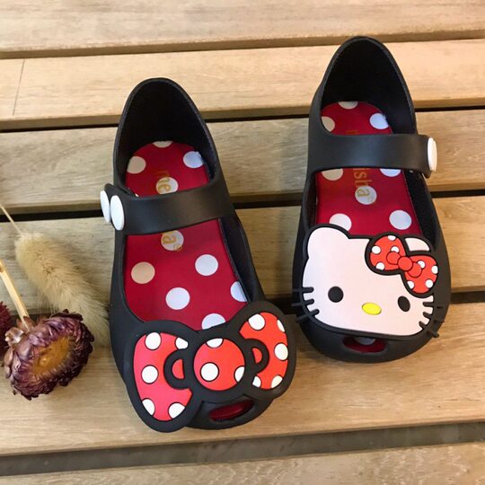 Cat Baby Children's Sandals Girls Minnie Princess Shoes Cartoon Four Seasons Shoes 1-6 Years Old Waterproof Jelly Gel Shoes