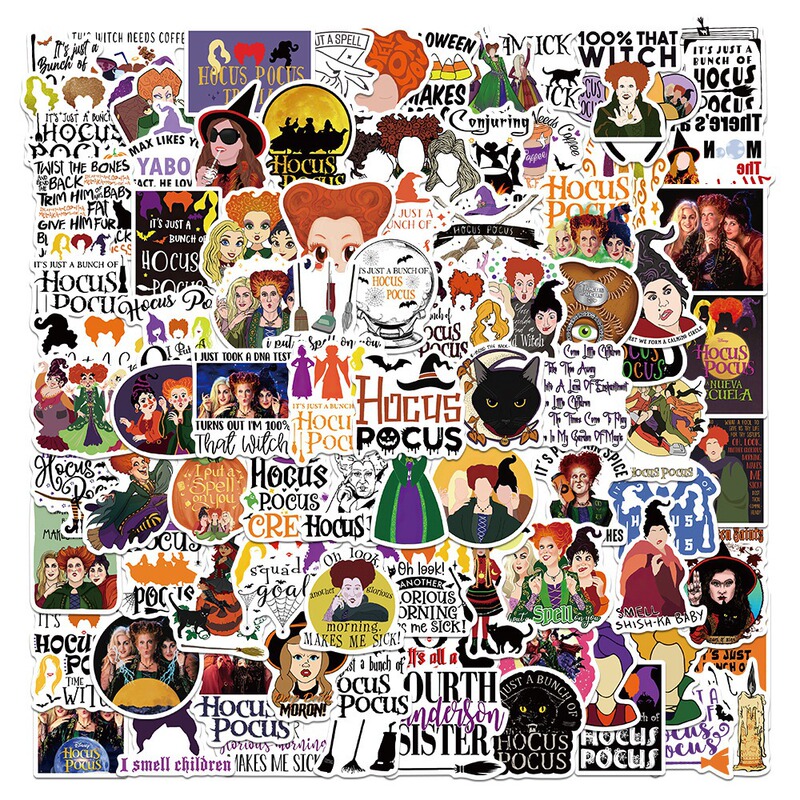100 fantasy movie witch crazy graffiti stickers trolley case notebook skateboard cartoon waterproof stickers