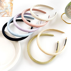 韓版ins純色布藝發箍夏季小清新細邊壓發頭箍日常基礎百搭髮飾女
