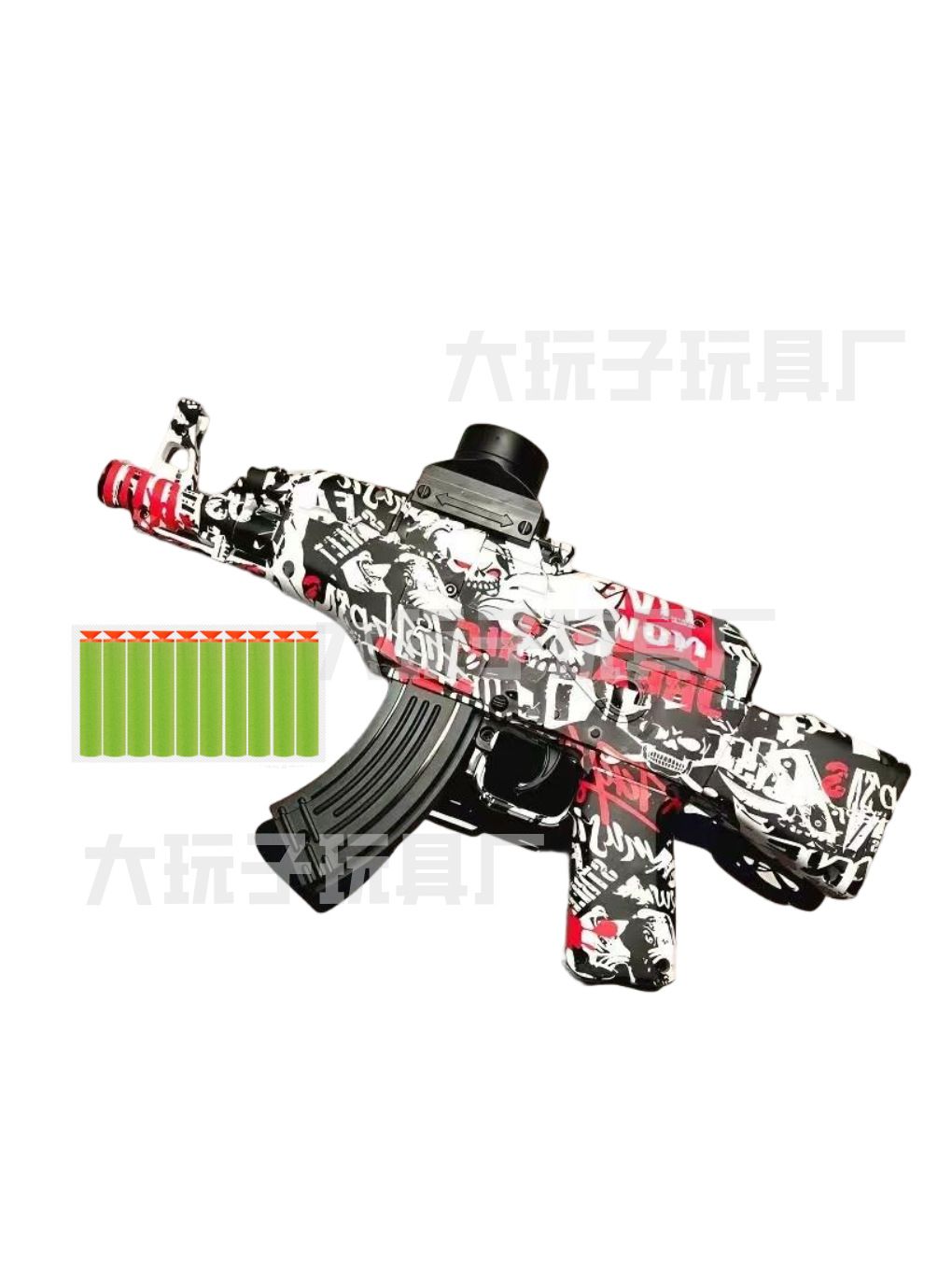 파인애플 병용 3.7V 미니 AK47 - 빨간색