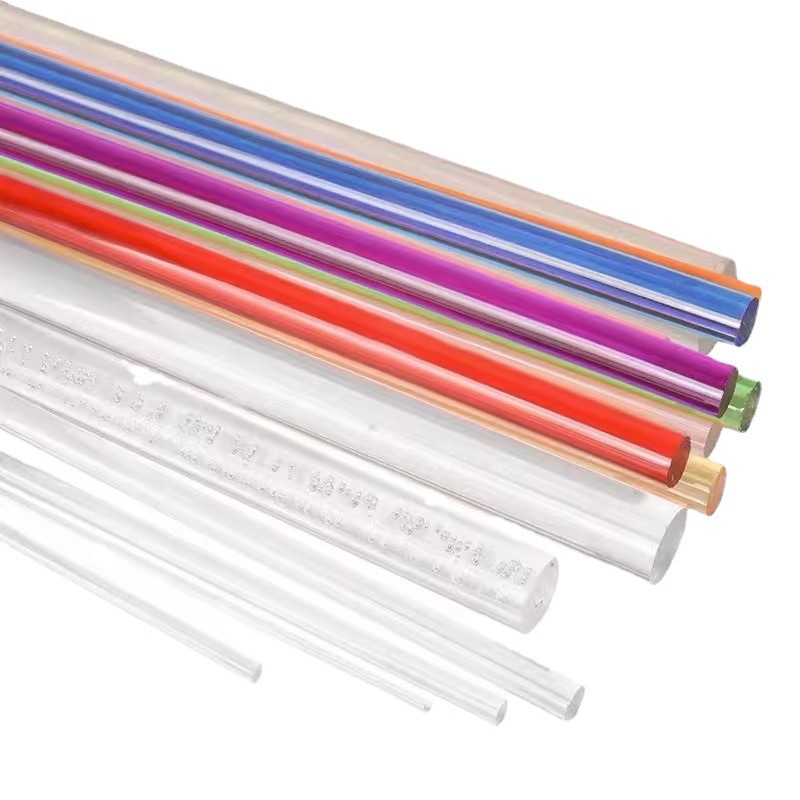 PMMA亚克力透明棒有机玻璃棒彩色棒塑料棒亚克力管有机玻璃管批发