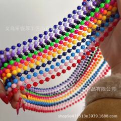 ネオンカラー真珠ネックレス1980sパーティー女性衣装アクセサリー連線珠ネックレスプラスチック珠首鎖