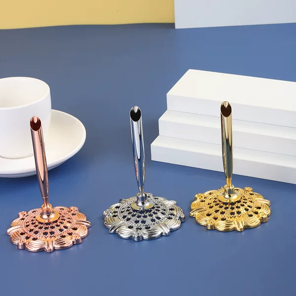 Desk holder metal Bank Hotel counter sign-in pen desk pen suit office fixed desktop ballpoint pen