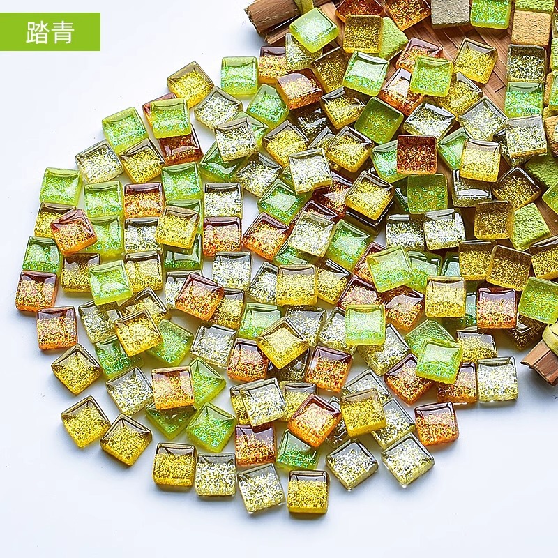 200克diy多元闪粉马赛克集合水晶自由石玻璃儿童手工材料颗粒|undefined