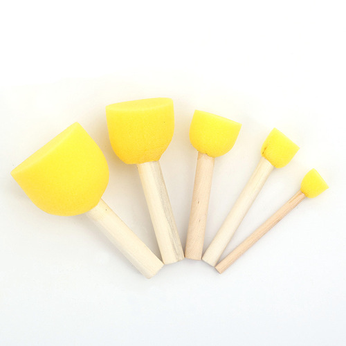 Children's art materials sponge painting brush seal painting graffiti tool mushroom head kindergarten diy rubbing painting