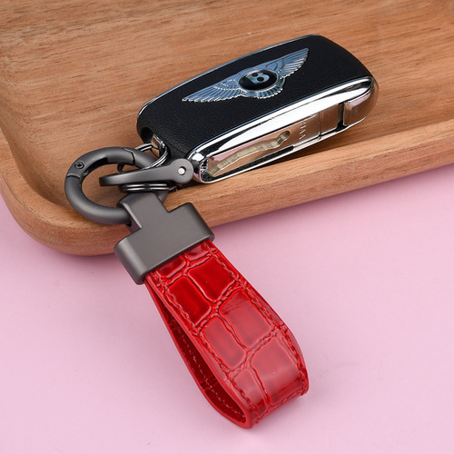 Simple Leather Bag Pendant Creative Horseshoe Buckle Leather Key Accessories New Fashion Leather Rope Car Keychain