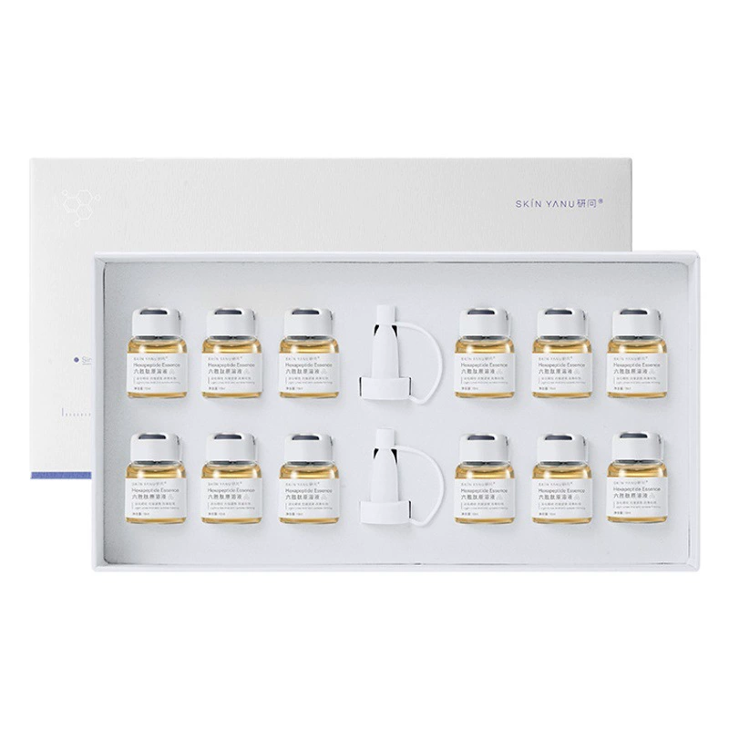 Набор Yanwen Six Peptide Original Solution: укрепляющая, антивозрастная, осветляющая эссенция для кожи вокруг глаз, безыгольная микрокристаллическая, увлажняющая, для салонов красоты