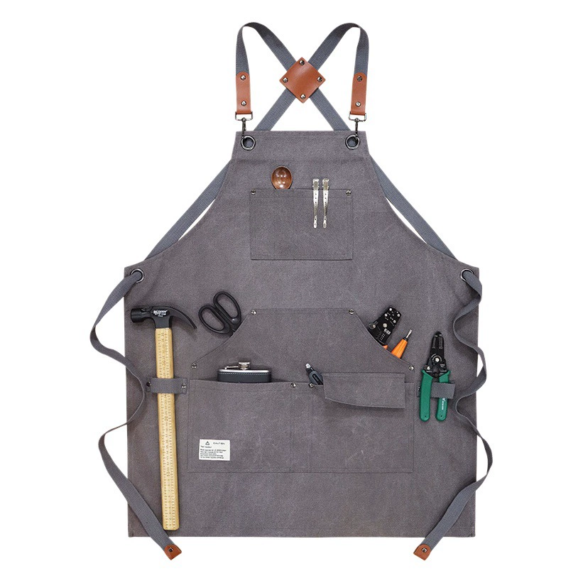 Трансграничный утолщение холст мульти-карманный ремесленник садовая рабочая одежда фартук барбекю автомеханик механик инструмент фартук