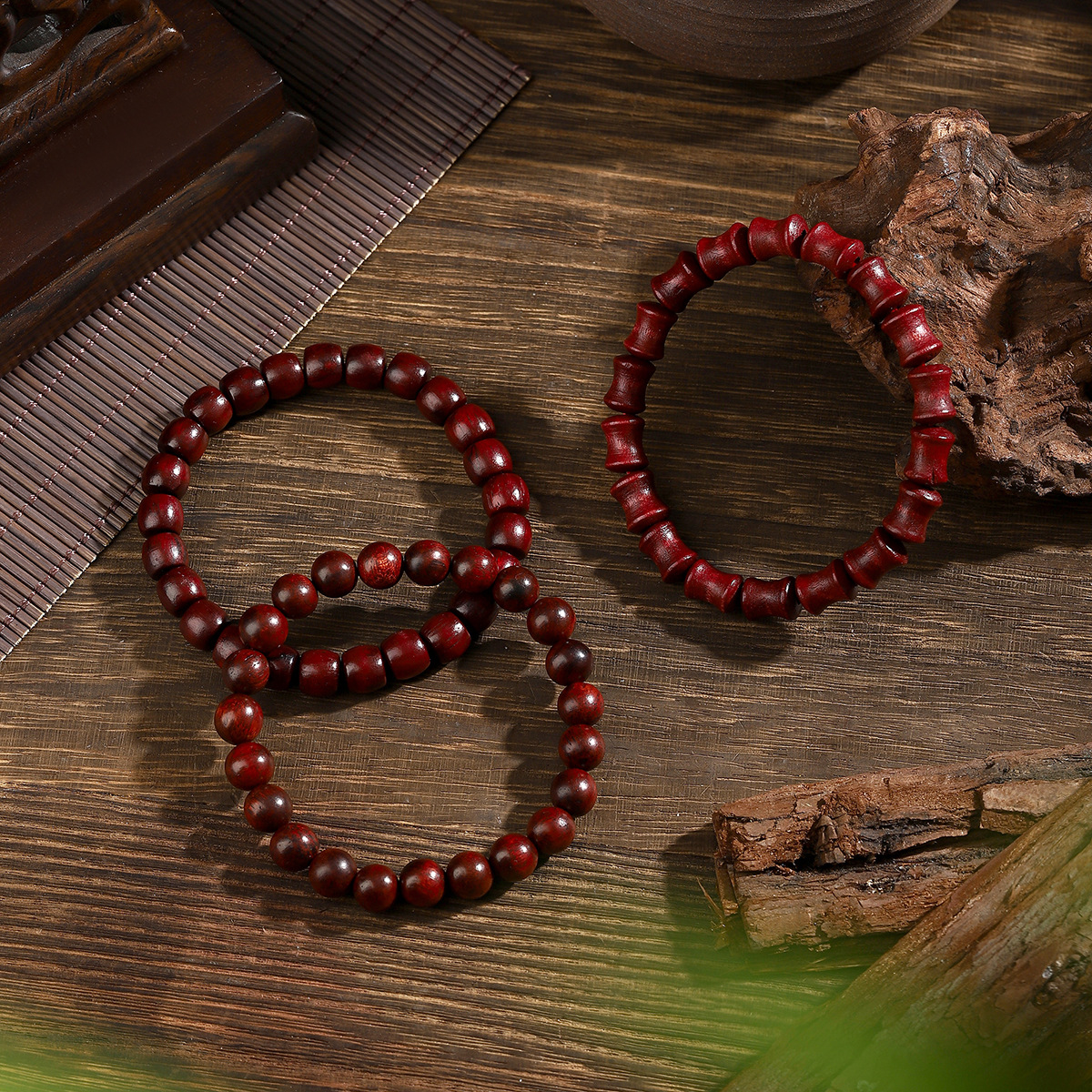 天然小叶紫檀佛珠手串木珠藏式念珠男女款檀香木文玩盘珠厂家批发